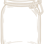 Drawn sketch of canning jar